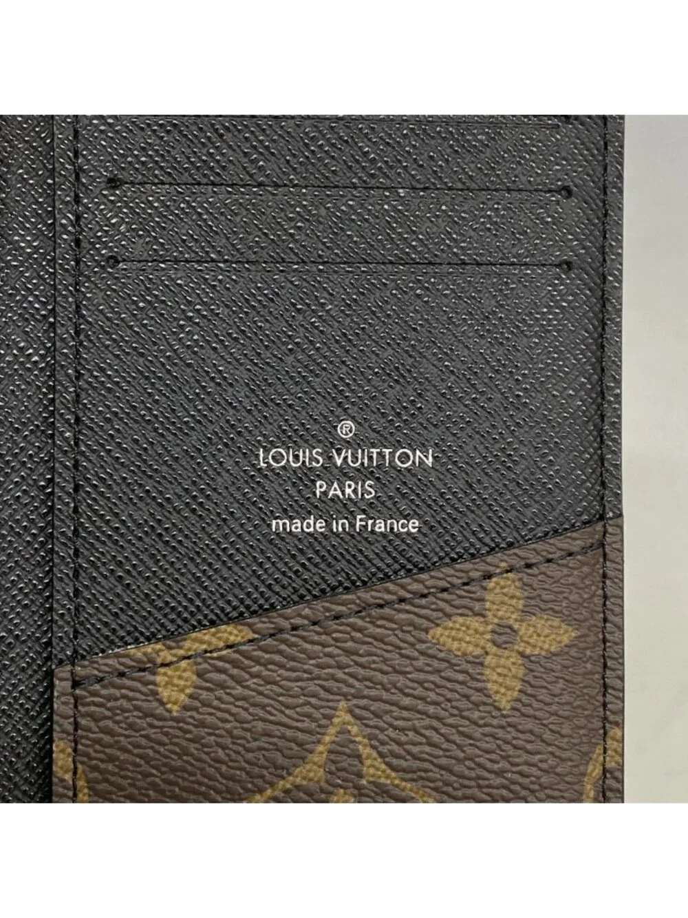 Louis Vuitton Card Case Monogram Macassar Organizer de Poche Brown Black